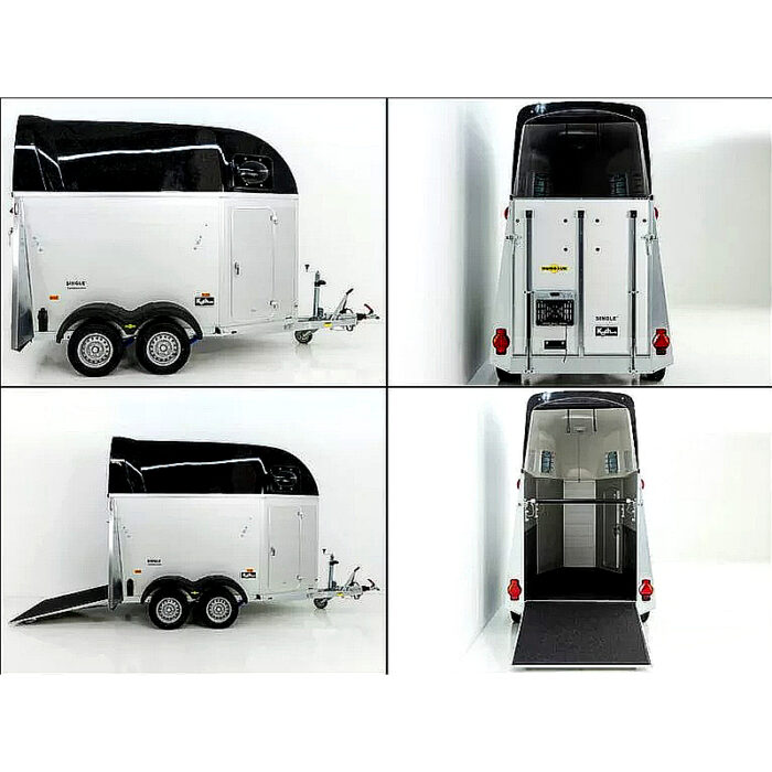 Humbaur Single Alu 1600 remolque caballos con montura - Imagen 5