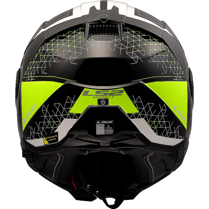 Casco abatible LS2 FF910 Advant II Carbon negro-amarillo - Imagen 4