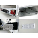Remolque cerrado BK 750 kg, 135 x 248 x 150 cm, blanco