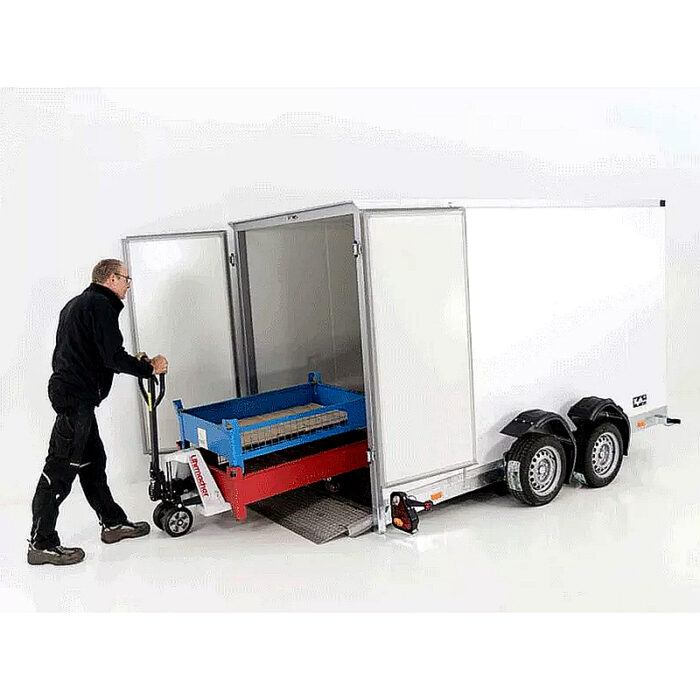 Vezeko remolque furgón de carga rebajado 157x344cm, 2,7t