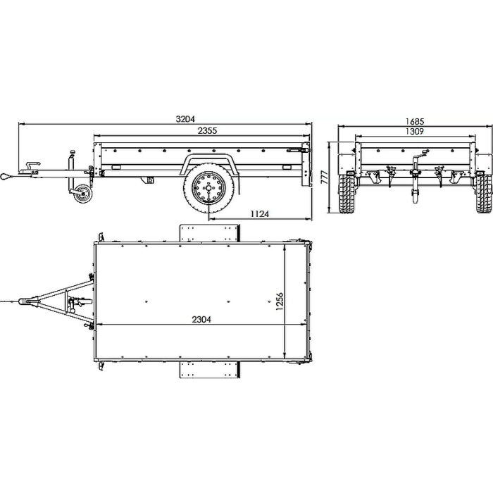 Garden Trailer 230 Remolque basculante 750 kg - Imagen 3