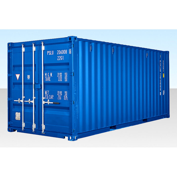 Contenedor autoservicio 20 pies con suelo de bambú - azul (RAL 5010) - Imagen 5