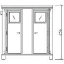 Contenedor sanitario modular SS1 – 2 WC y 2 lavamanos
