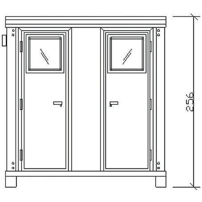 Contenedor sanitario modular SS1 – 2 WC y 2 lavamanos - Imagen 9