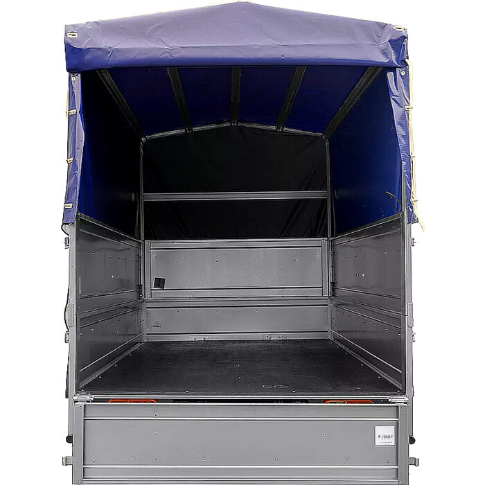 Remolque de jardín UNITRAILER 230 KIPP 750 kg con lona alta - Imagen 7