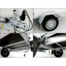 Remolque cerrado BK 750 kg, 135 x 248 x 150 cm, blanco