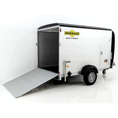 Humbaur Remolque cerrado 1,5t Alu/Polybug con puerta lateral y rampa