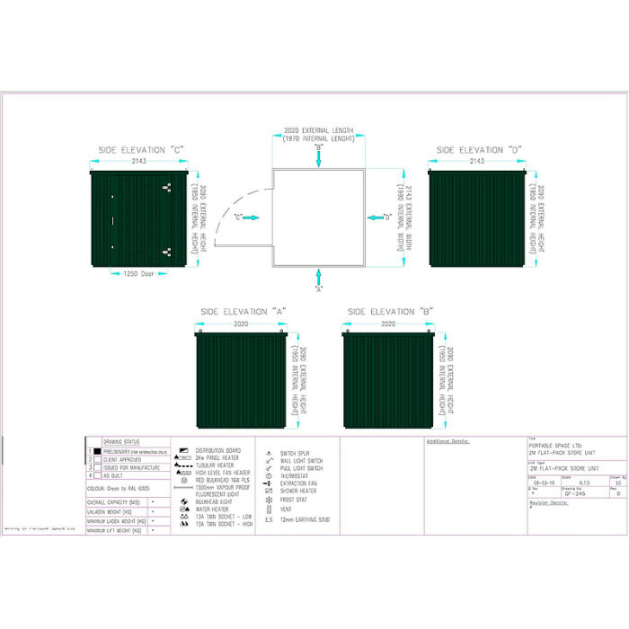 Contenedor metálico de almacenamiento en empaque plano - Imagen 2