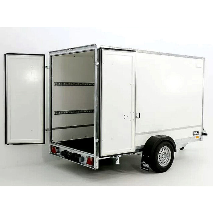 Remolque cerrado BK 146x304x180 cm, 1300 kg, blanco - Imagen 5