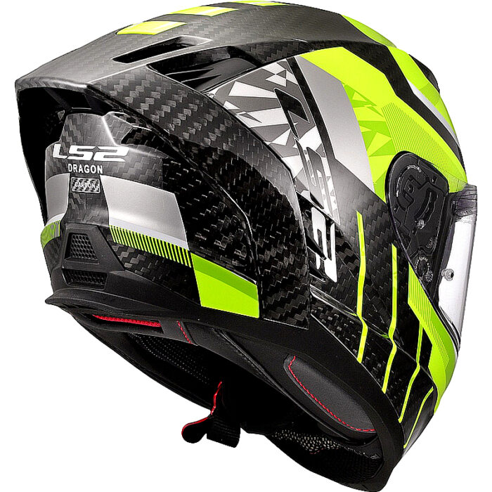 Casco integral LS2 FF807 Dragon Trax Hi Vis Carbon - Imagen 5