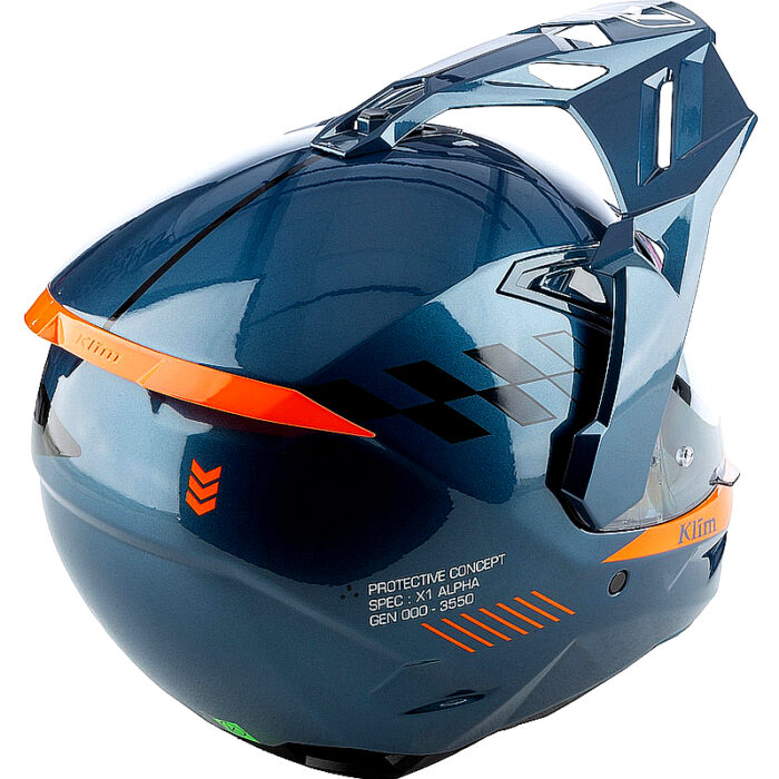 KLIM X1 Alpha Casco enduro ECE 22.06 DOT Azul brillante M - Imagen 5