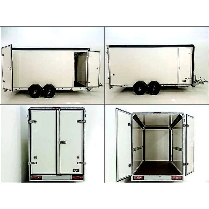 Henra Boxvan Remolque cerrado negro 183x365x220 cm - Imagen 6