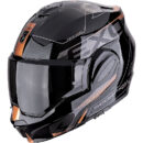 Casco abatible Scorpion Exo Tech Evo negro/cobre ML